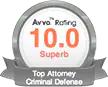 avvo top attorney criminal defenses 10.0 superb