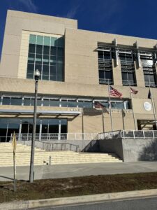 A closer view of the Lake County Courthouse