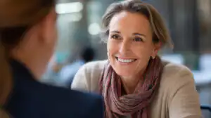 Florida trust attorney discussing estate planning with client in office