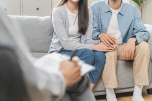 Lake County family law attorney meeting with divorce and custody client in Florida