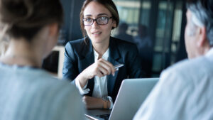 Brevard County family law attorney consulting with client