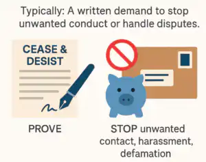 cease and desist infographic
