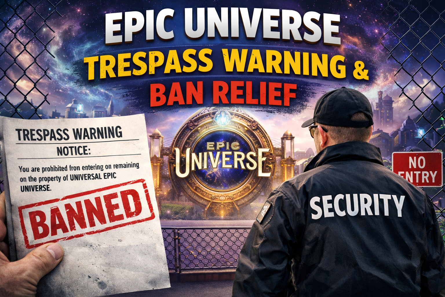 Epic Universe Trespass Lawyer Orlando - Fighter Law Ban Removal Help