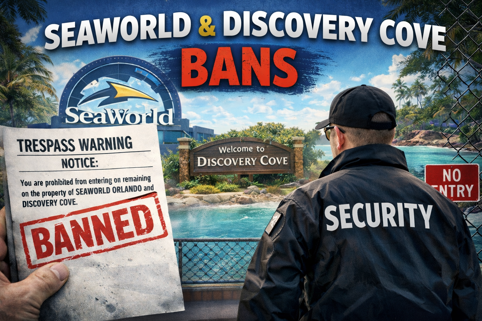 SeaWorld and discovery Cove Trespass legal help